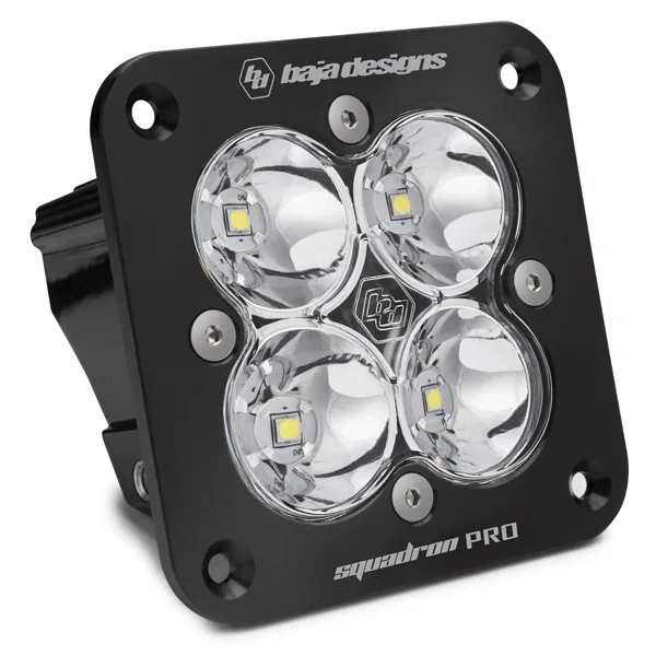 491006 – BAJA DESIGN Work Light, 3.5 Inch Square Flush Mount 40 Watts 4900 Lumens 2.9 Amp Draw Clear CREE LED Bulbs C...